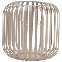 Suport de lumânare antivânt Jana - bej, Modern, sticlă/metal (19/18,5cm) - Mömax