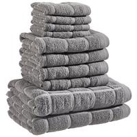 ZESTAW RĘCZNIKÓW FROTTE CHECK - antracytowy, tkanina - Esposa