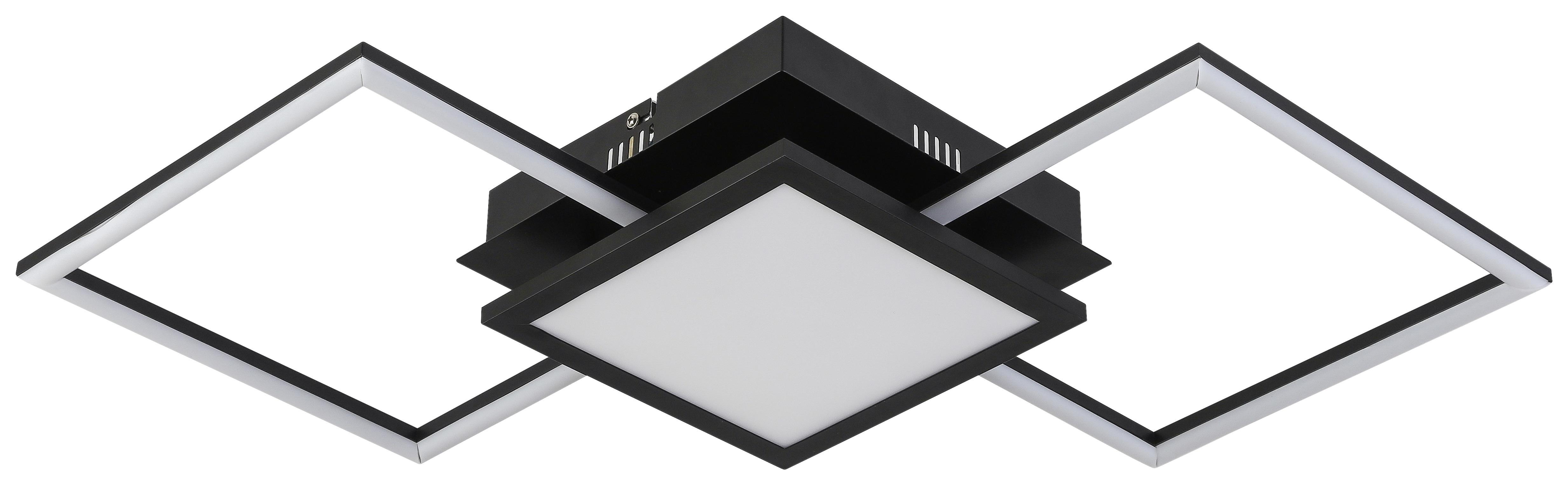 LED Mennyezeti Lámpa Hamo - Fekete, modern, Műanyag/Fém (72/36/8,2cm) - Modern Living