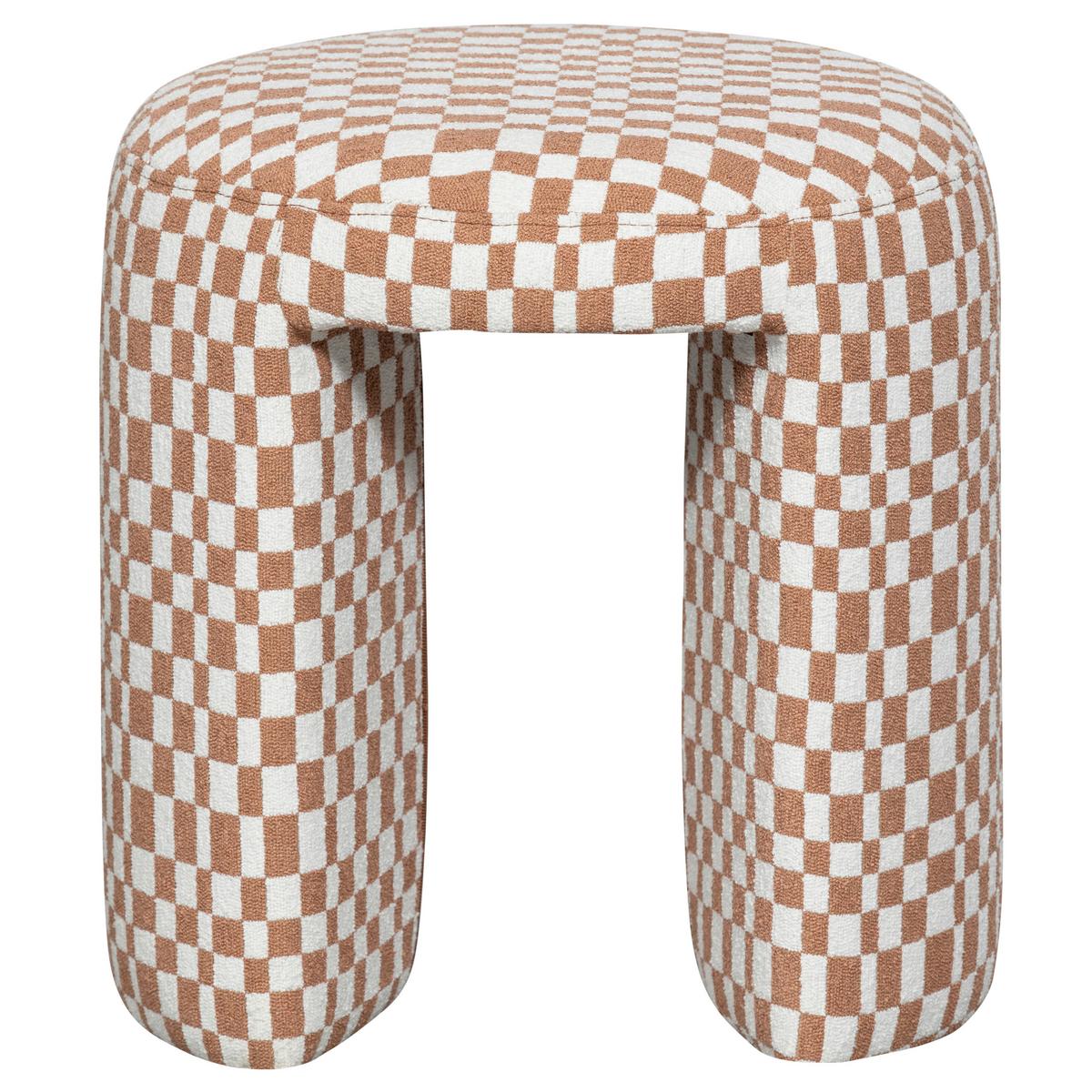 Hocker Charlie Orange/Weiß - Orange/Weiß, Design, Textil (45/47/45cm) - Livetastic