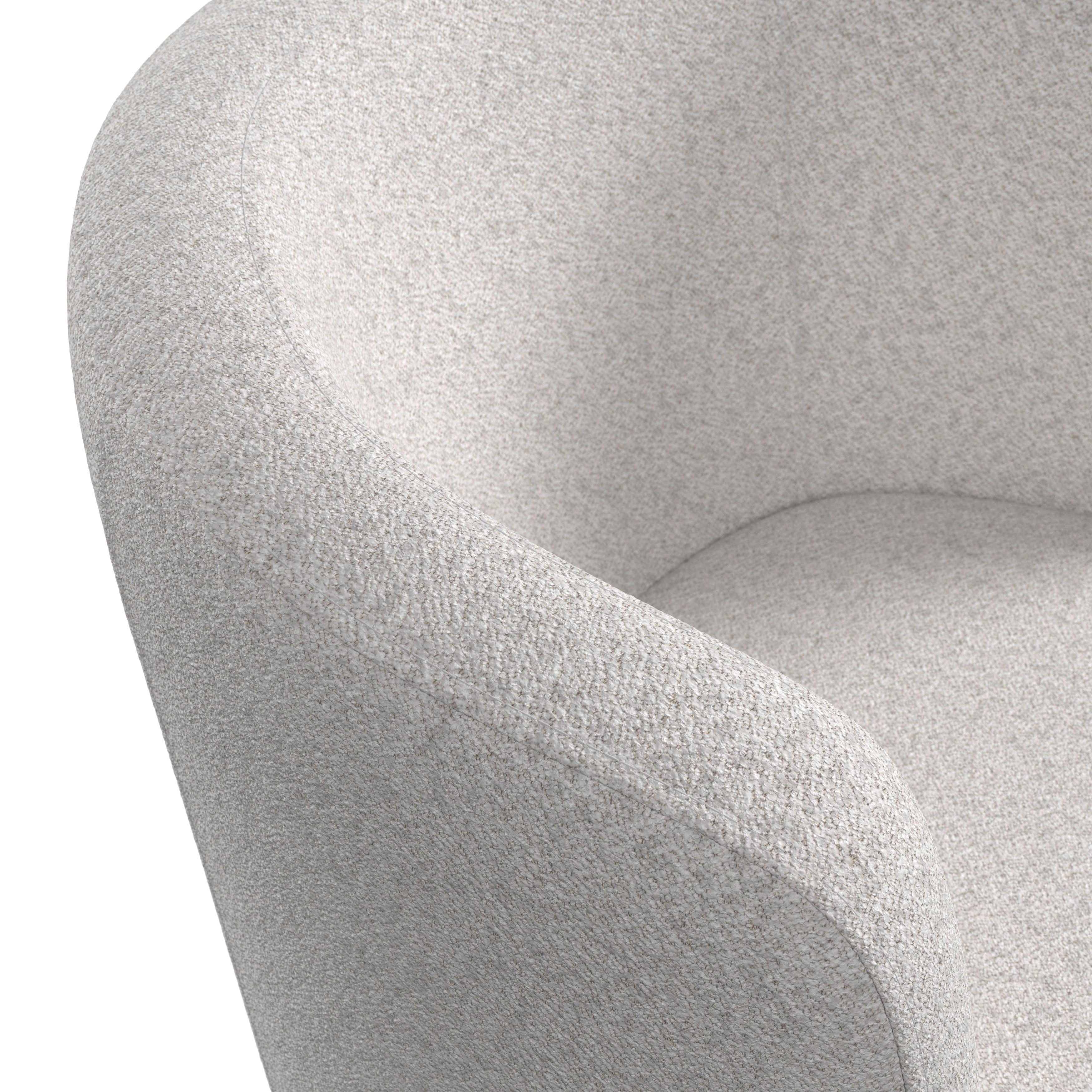 STOL MED ARMSTÖD NELA - grå/svart, Modern, metall/trä (62/77/62cm) - Bessagi Home