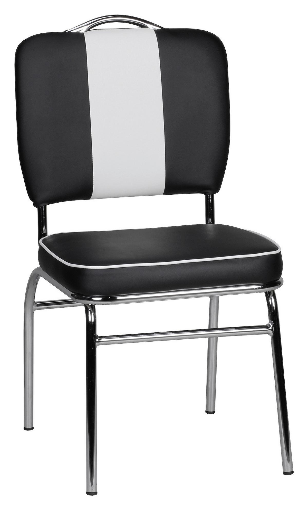 Szék Mid.you - fekete/ezüstszínű, Modern, műanyag/fém (47/90/45cm) - MID.YOU