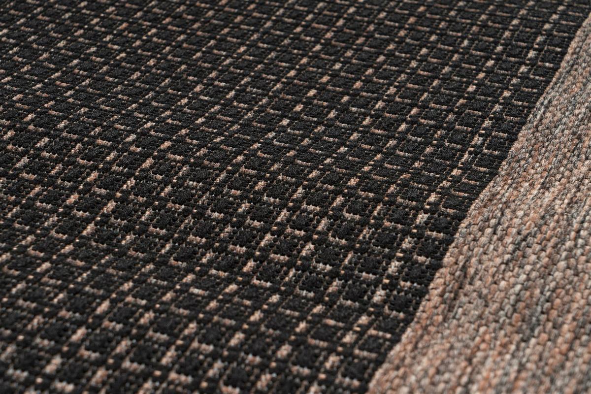 Flachwebeteppich Splash 100 Anthrazit / Schwarz - Anthrazit/Schwarz, Konventionell, Textil (120/170cm) - Kayoom