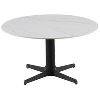 Măsuță de cafea WHITE PEARL 3 - alb/negru, Modern, ceramică/metal (80/45/80cm) - Modern Living