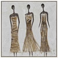 Tablou cu ramă Femi cca. 82x82 cm - auriu/culoare natur, Modern, plastic/lemn (82/82/4,5cm) - Mömax