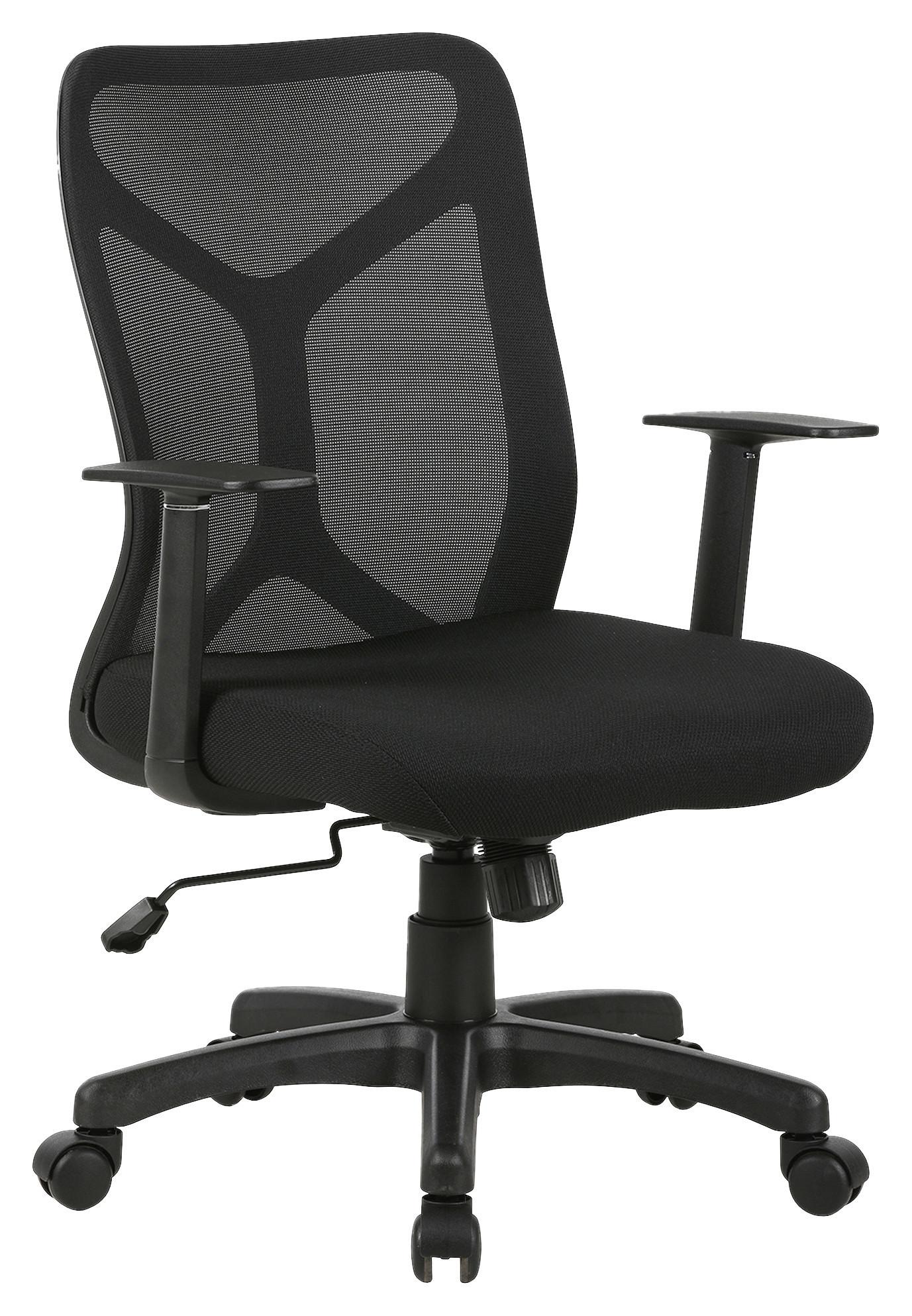 Drehstuhl Bone Schwarz - Schwarz, MODERN, Kunststoff/Textil (61,5/91/51,5cm) - MID.YOU