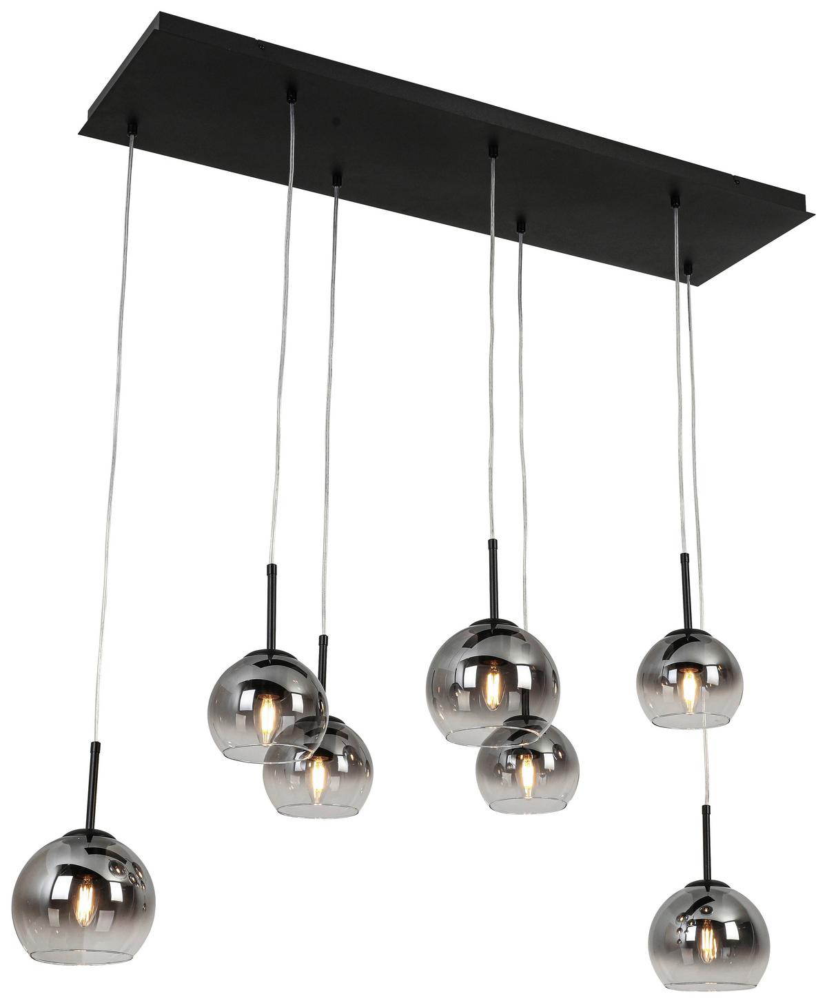 LAMPA WISZĄCA VICTORIA - czarny/kolor chromowy, Trend, tworzywo sztuczne/metal (110/31/120cm) - Novel