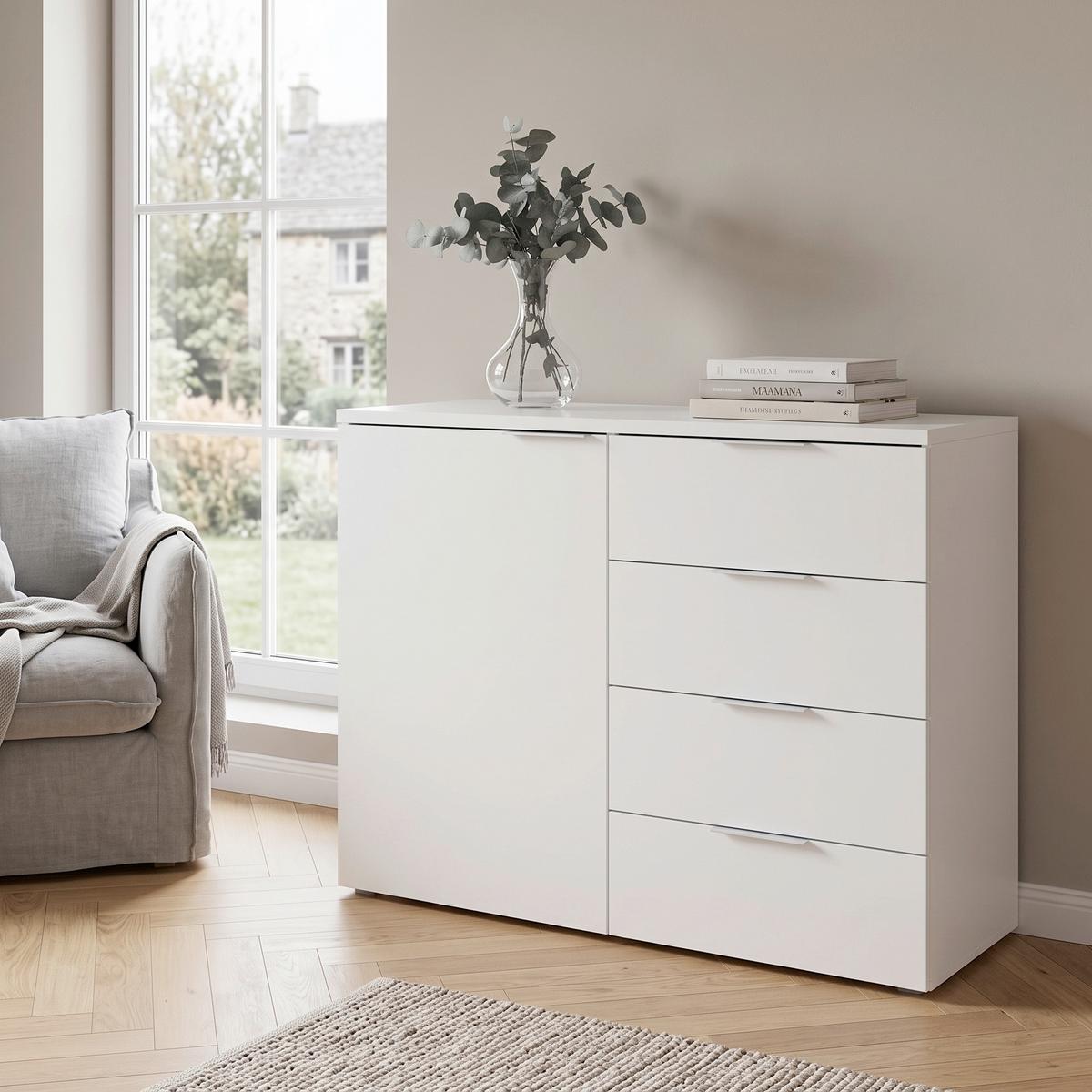 Komoda Split 2 - siva/bela, Moderno, drvo (120/89/43cm) - Modern Living