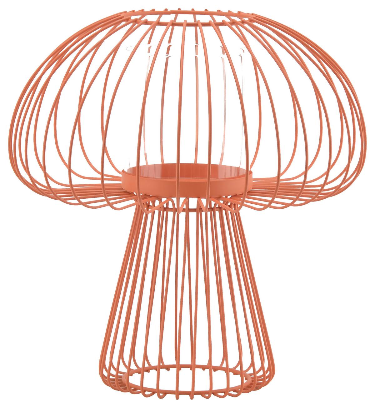 Suport pentru lumânări Mocchi - portocaliu, Modern, sticlă/metal (25,3/27,3cm) - Modern Living