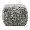 POUF PAUL -TREND- - Weiss/Schwarz, Lifestyle, Naturmaterialien/Textil (45/45/45cm) - Premium Living
