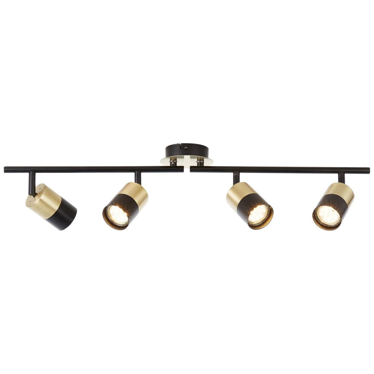 Deckenleuchte Maribel in Schwarz/Messing max. 5 Watt - Messingfarben/Schwarz, Design, Metall (76,5/16,8/18cm) - Brilliant