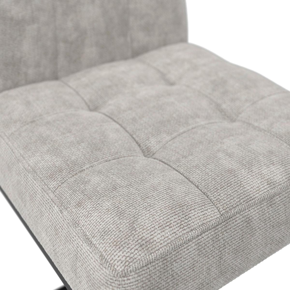 Schwingstuhl Nova Hellgrau Webstoff Gepolstert - Hellgrau/Schwarz, MODERN, Holz/Textil (46/97/62cm) - Bessagi Home