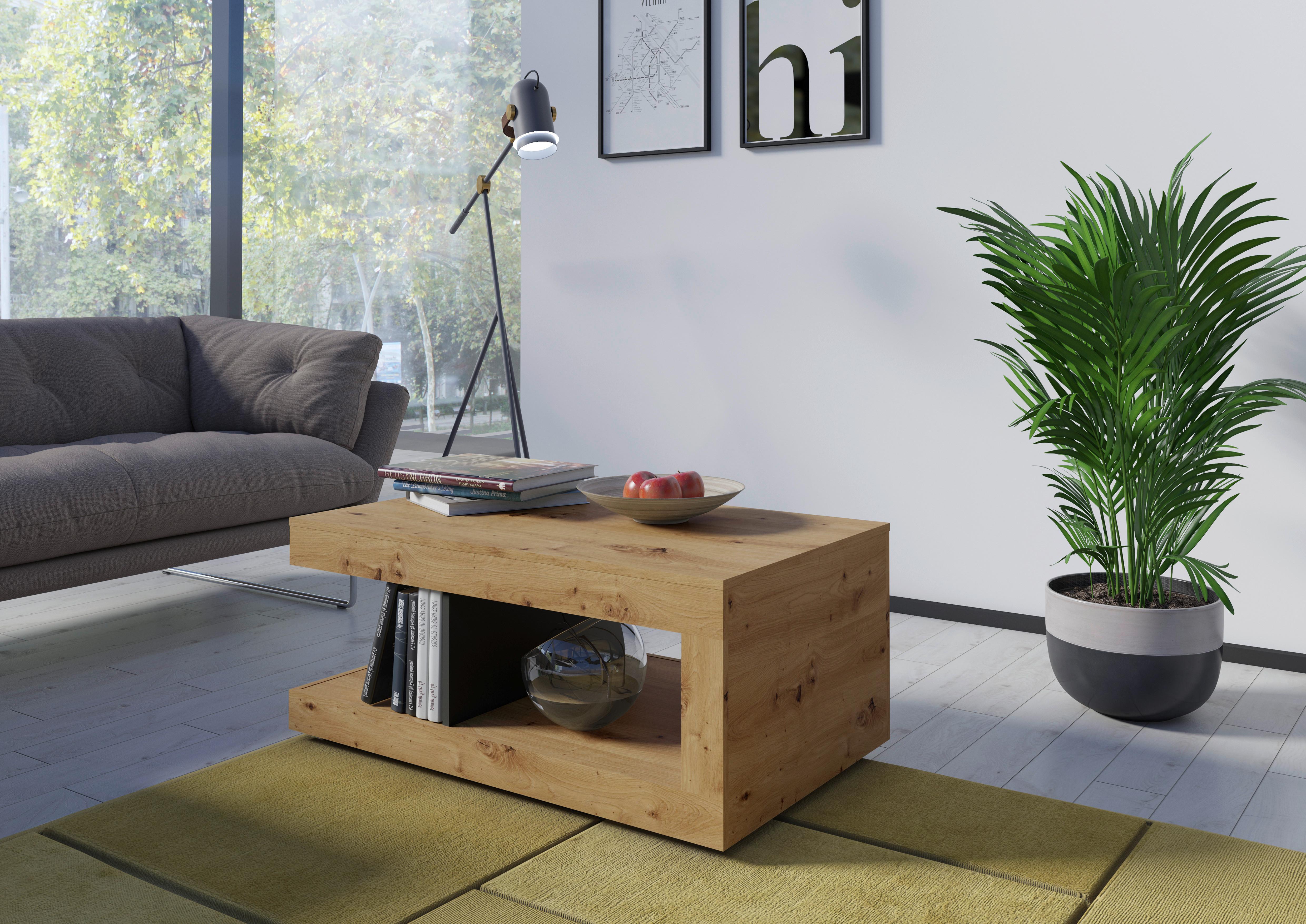 Stolić Luci - hrast Artisan, Trend, drvni materijal (104/45,1/64cm) - Modern Living