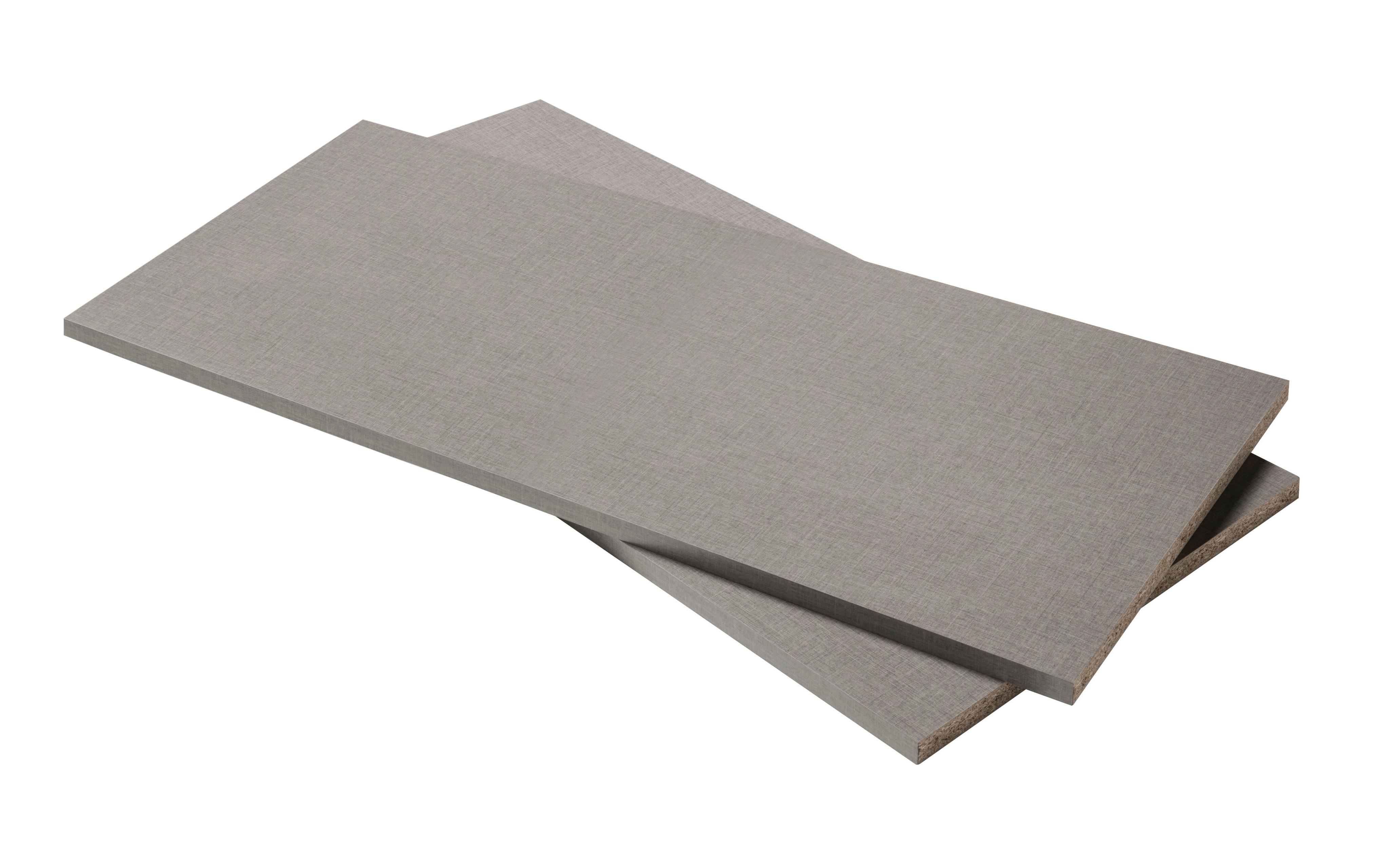 ZESTAW PÓŁEK WKŁADANYCH ZUBEHÖR - szary, Basics, materiał drewnopochodny (105,2/2,2/42cm) - MID.YOU