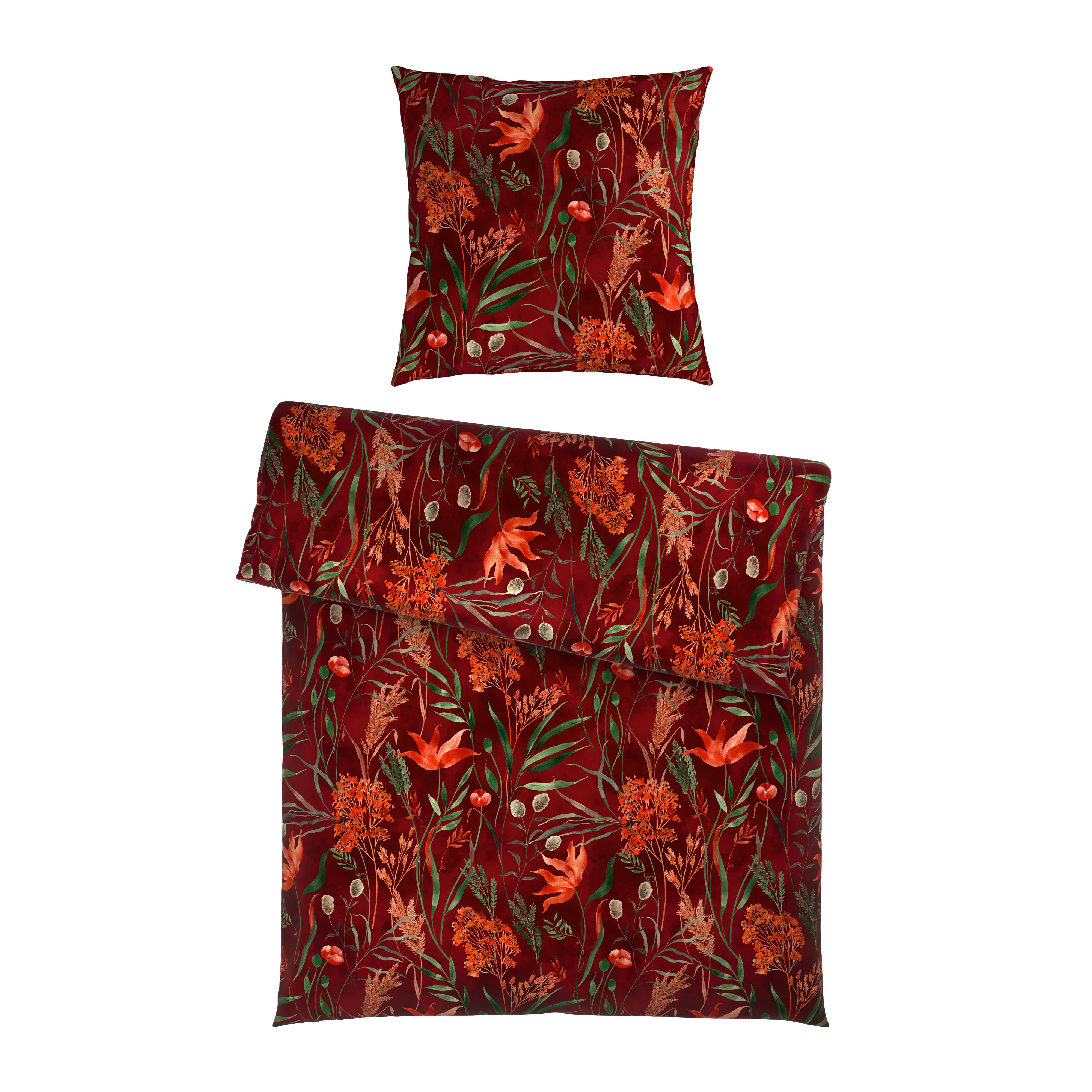 Bettwäsche Nora XL Rot ca. 155x220cm - Rot, MODERN, Textil (155/220cm) - Mömax