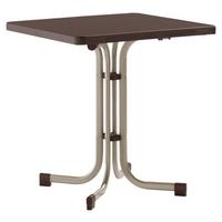 Gartentisch ca. 70x70x72cm Champagner;Mokka - Champagner/Mokka, MODERN, Holzwerkstoff/Metall (70/70/72cm) - Sieger