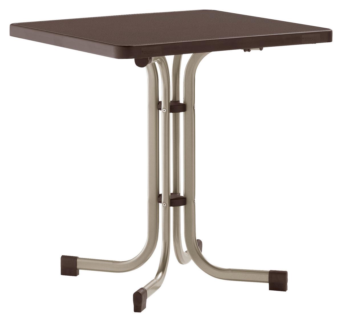 Gartentisch ca. 70x70x72cm Champagner;Mokka - Champagner/Mokka, MODERN, Holzwerkstoff/Metall (70/70/72cm) - Sieger