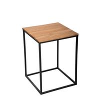 Beistelltisch B154403 Justus - Eichefarben/Schwarz, Natur, Holz/Metall (40/40/54cm) - Globo