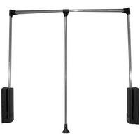 Premični Drog Za Oblačila Dodatek - barve kroma/črna, kovina/umetna masa (87/85/14cm) - Mömax