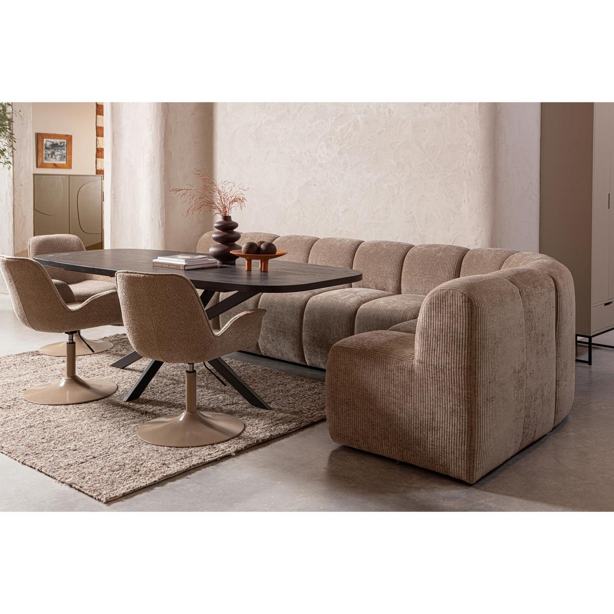 Sitzbankelement Mojo Sandfarben B: 84cm - Sandfarben, MODERN, Kunststoff/Textil (84/83/73cm) - Livetastic