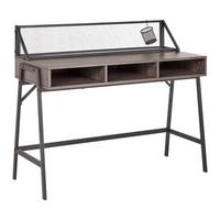 Schreibtisch Lena Nuss MDF ca. 110x50 cm - Nussbaumfarben/Schwarz, MODERN, Metall (110/50/96cm) - Bessagi Home