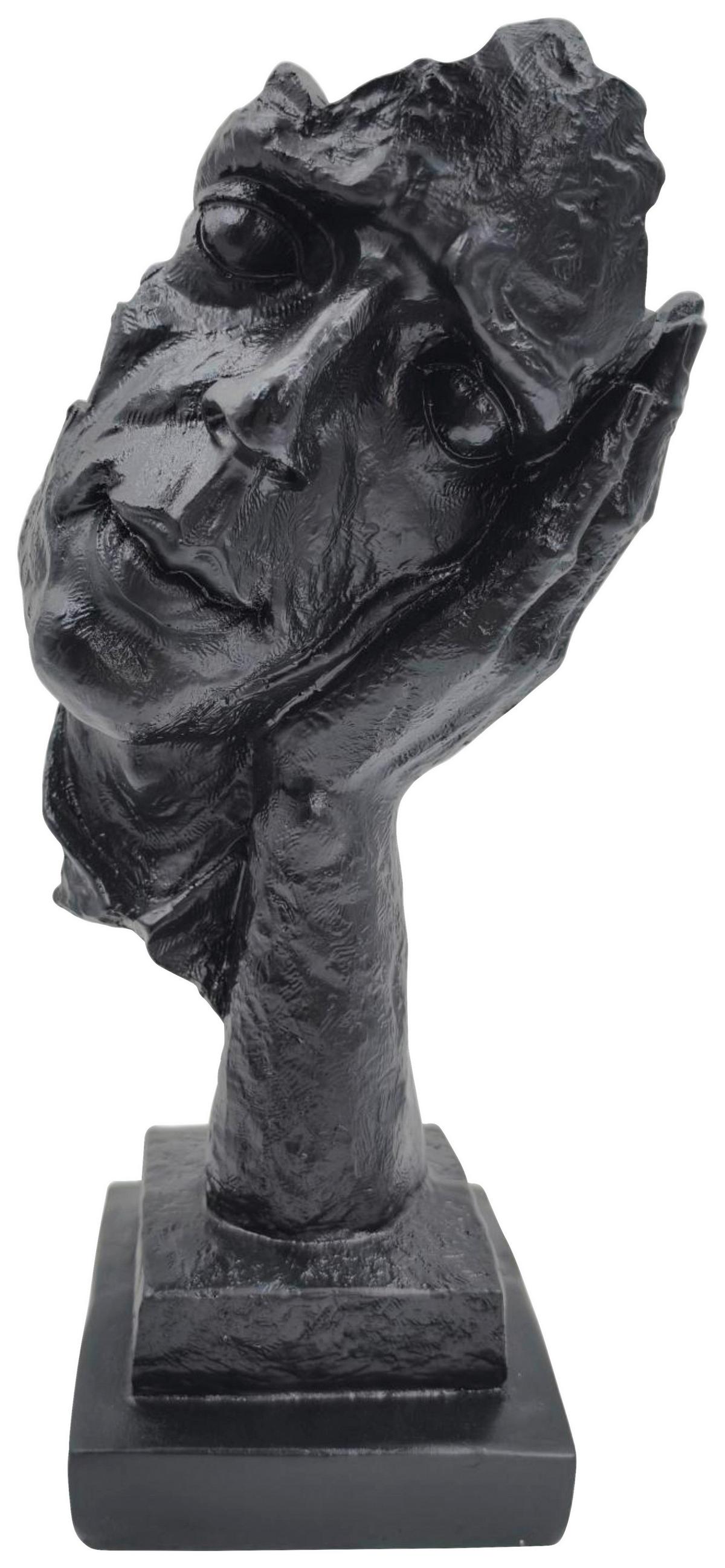 Objekt Dekorativni Aron - crna, Moderno, prirodni materijali (15,5/33/14,3cm) - Mömax