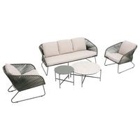 Vrtni Set Belano - zelena/bež-smeđa, Basics, metal (290,4/170/73,6cm)