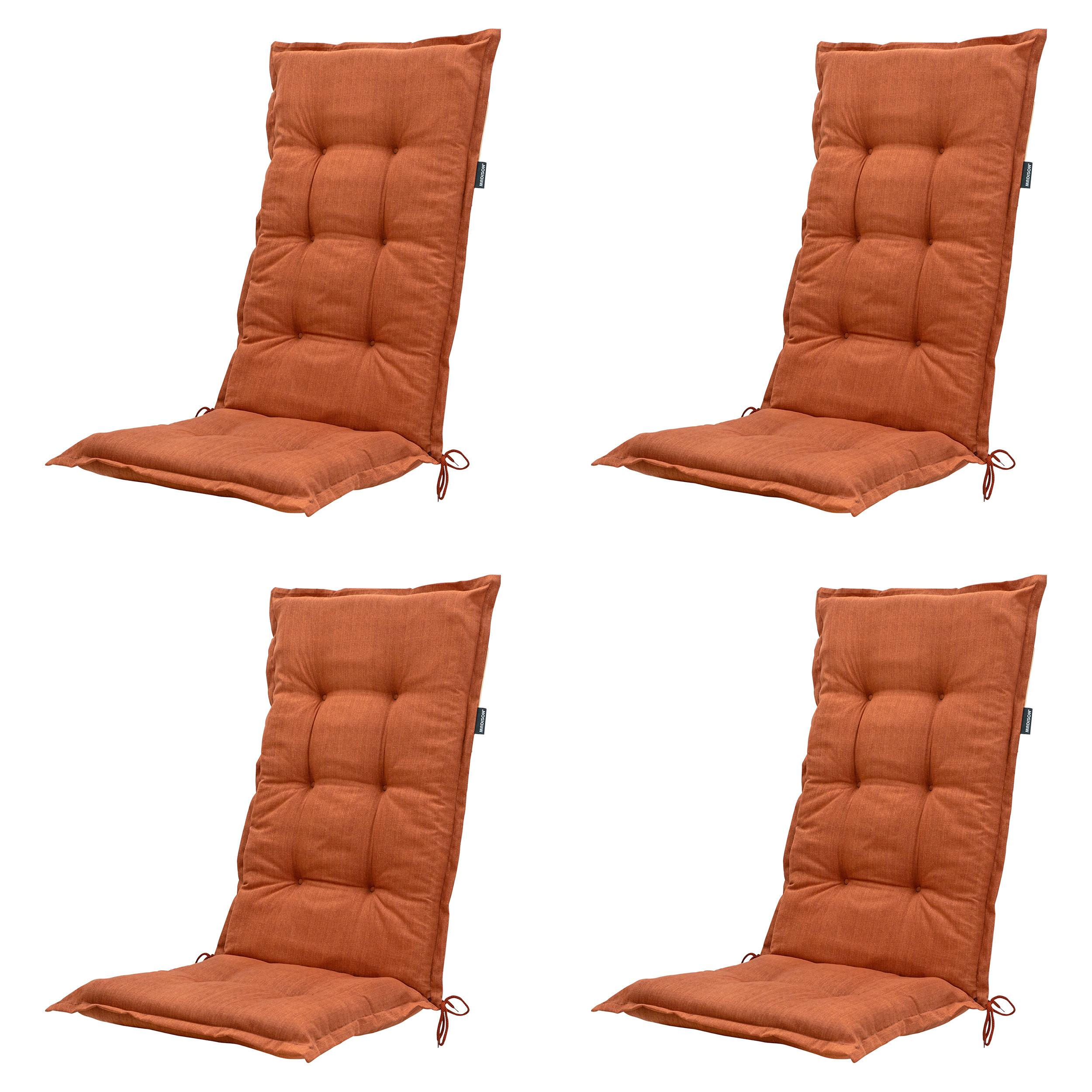 SESSELAUFLAGE BASIC TERRA AUFLAGE HOCH - Terracotta, MODERN, Textil (50/2/123cm) - Gardenson