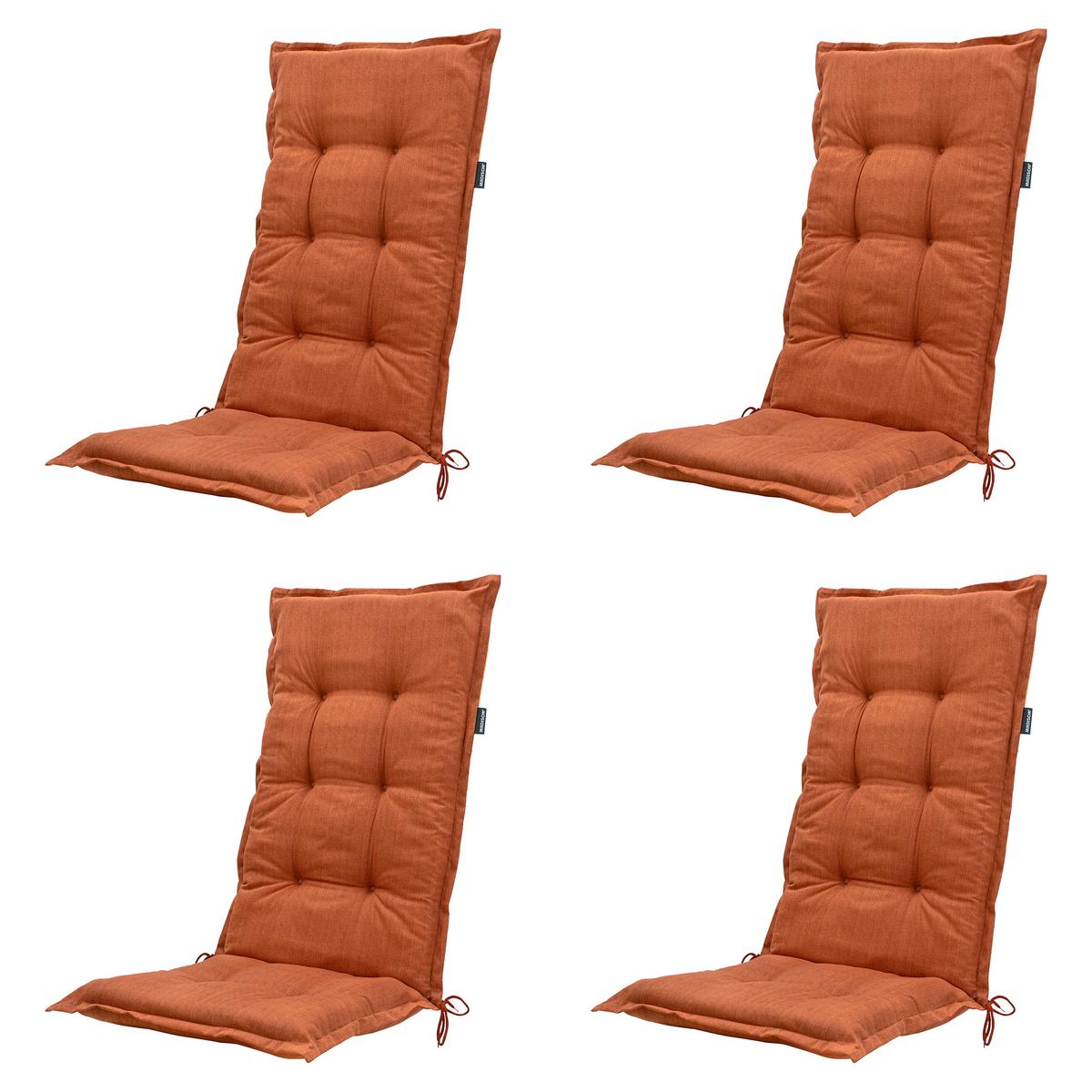 SESSELAUFLAGE BASIC TERRA AUFLAGE HOCH - Terracotta, MODERN, Textil (50/2/123cm) - Gardenson