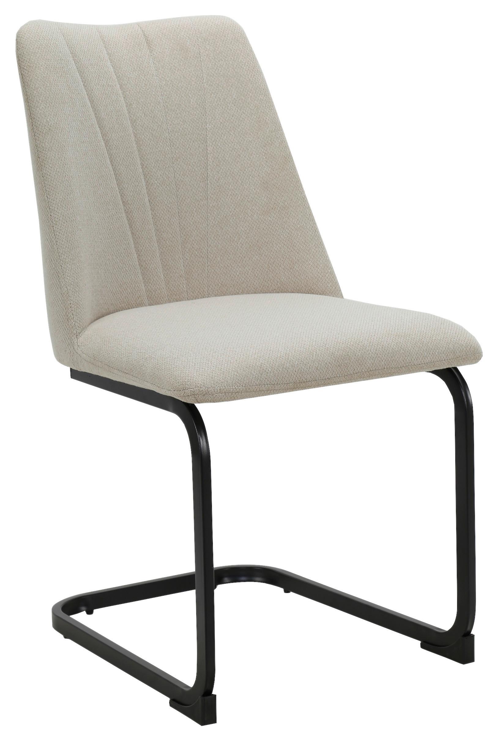 Scaun cantilever TARA - bej/negru, Modern, lemn/metal (46/85,5/59cm) - Mömax