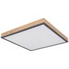 LED-TAKLAMPA MOPI - opal/grafitfärgad, Modern, metall/trä (45/45/6,5cm) - Mömax