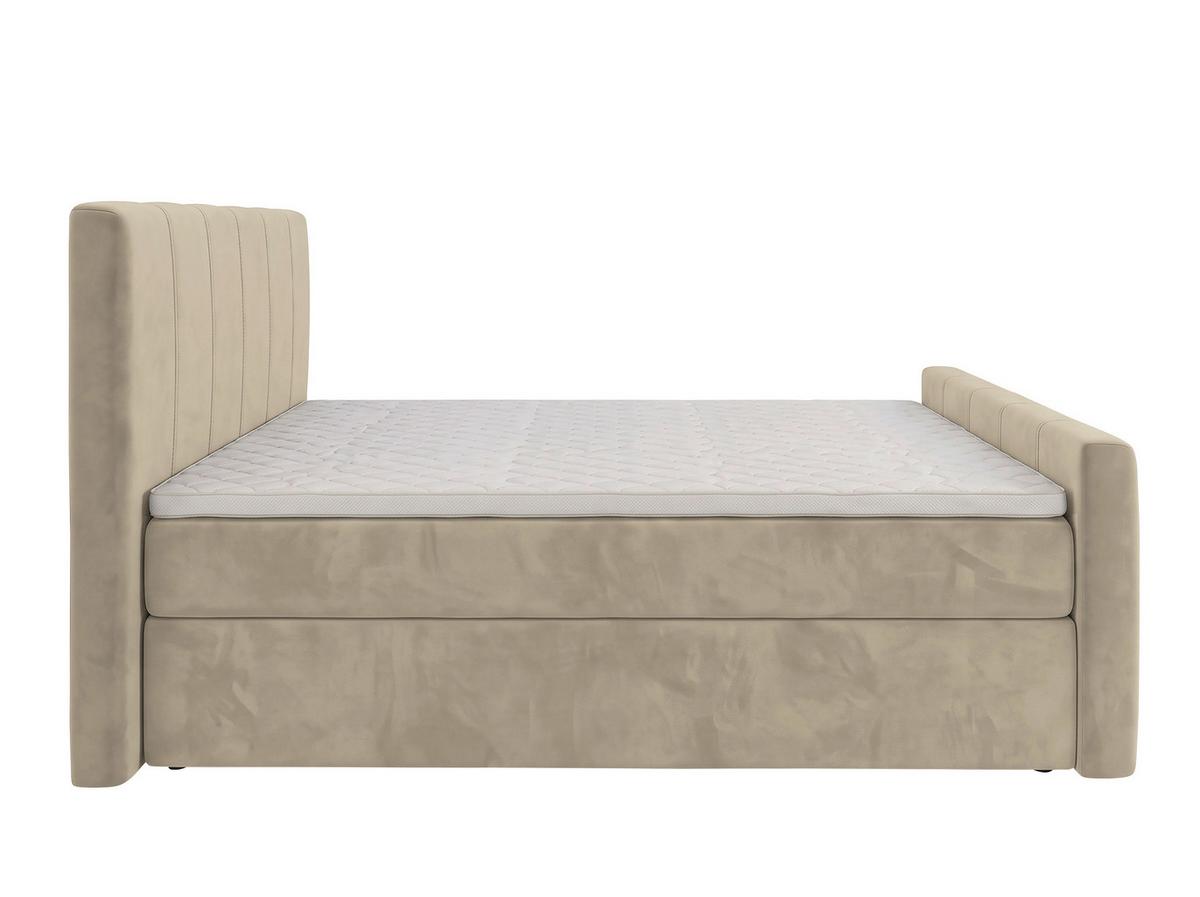 Boxbett Dana Plus Beige ca.140x200cm - Beige/Schwarz, Kunststoff/Textil (140/200cm) - Based