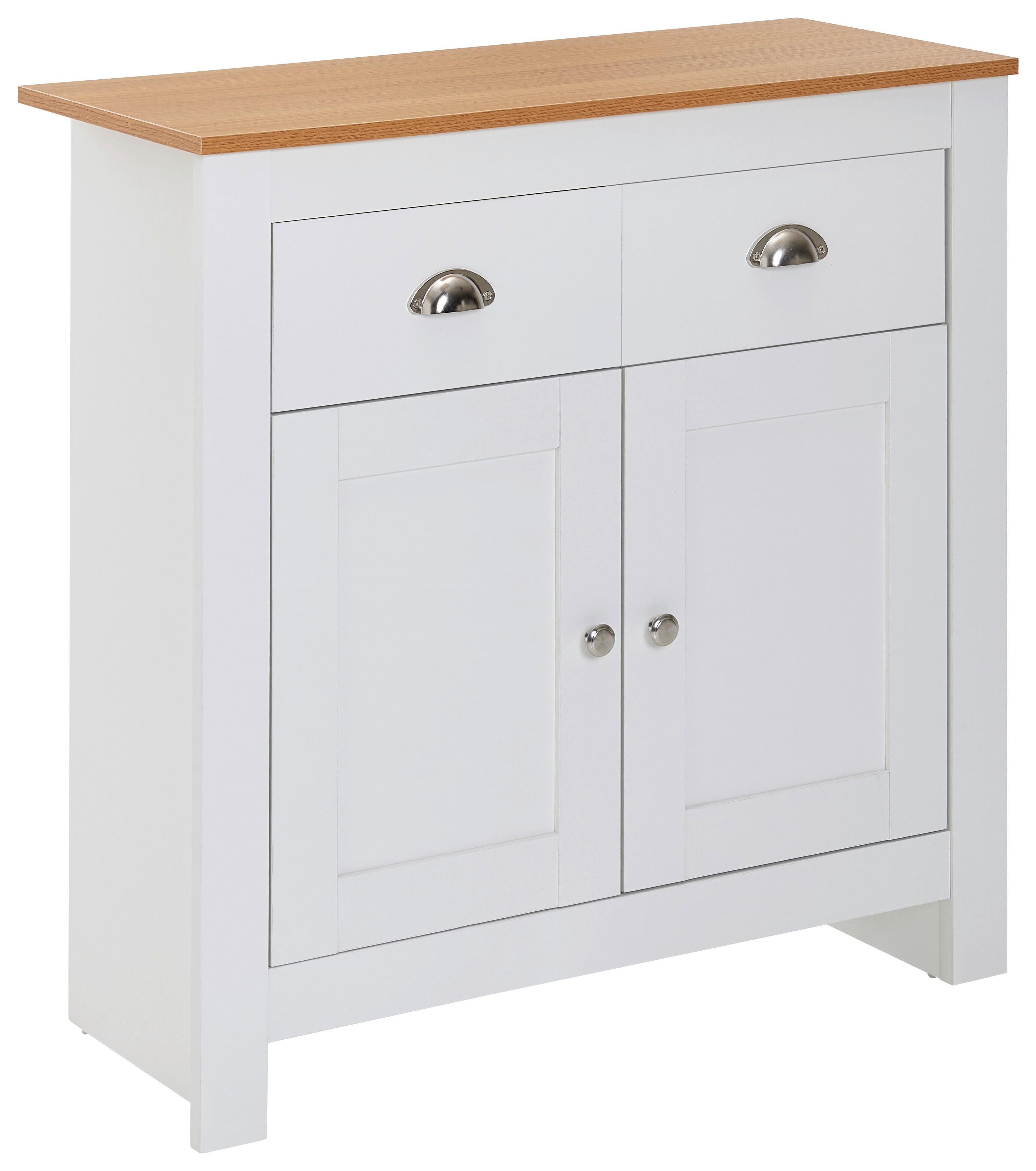 Komód Mid.you - barna/fehér, Modern, faalapú anyag/fém (79/81/34,5cm) - MID.YOU