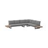 LOUNGEGARNITUUR SABRINA - Natuurlijke kleuren/Donkergrijs, Modern, Kunststof/Textiel (323/79/253cm) - Bessagi Garden