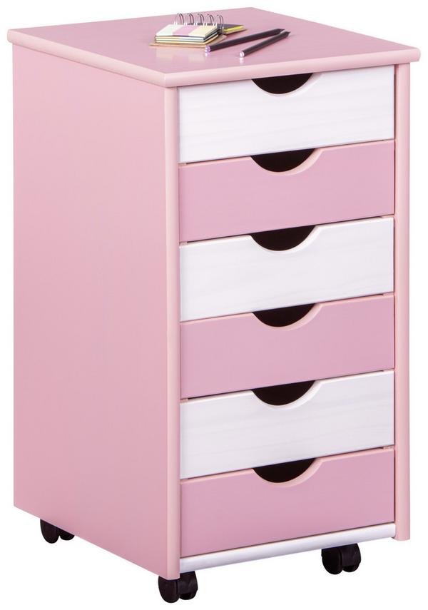 Rollcontainer in Rosa und Weiß online bestellen