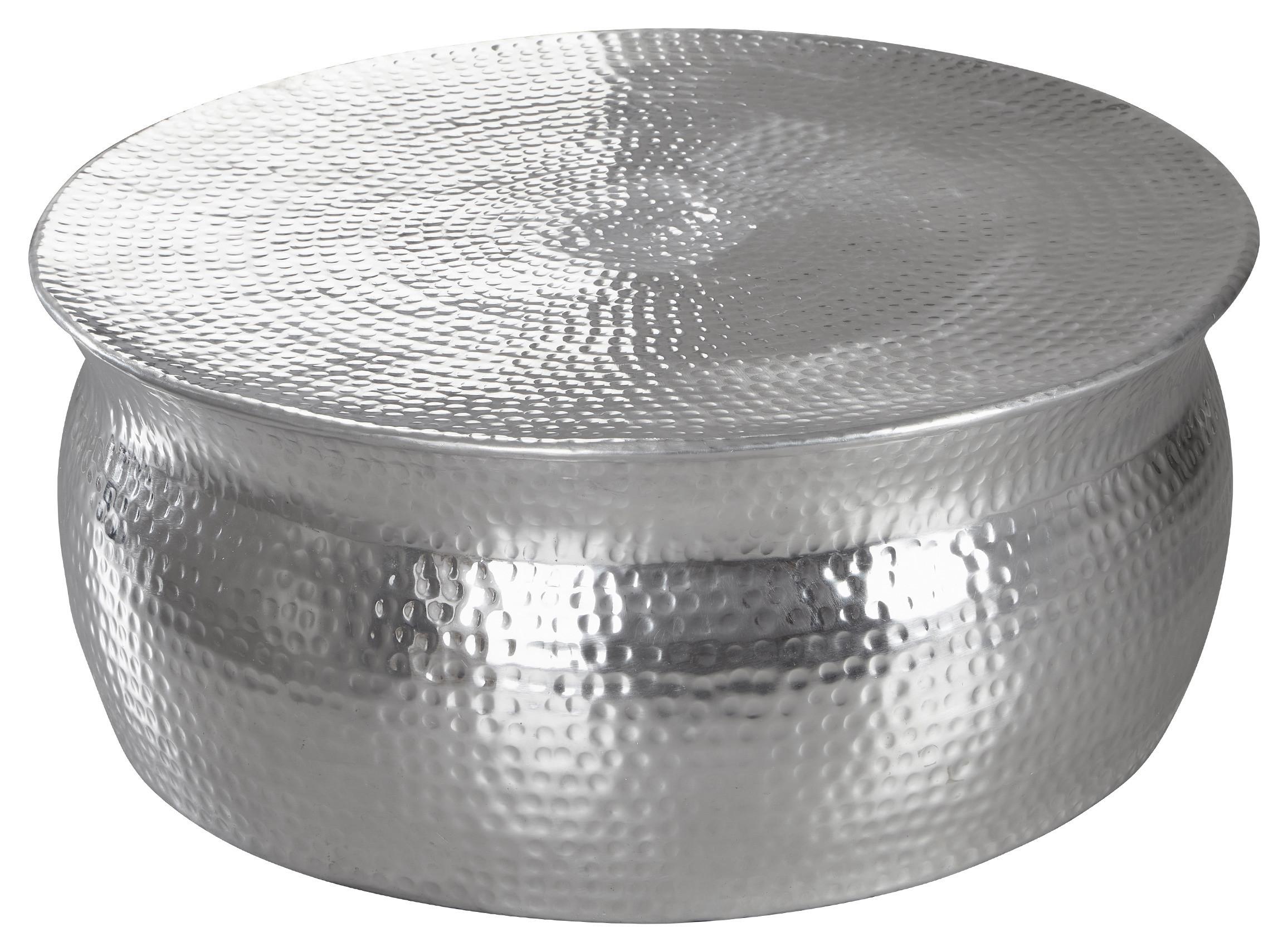 Couchtisch Karam Ø ca. 75 cm Alu - Silberfarben, LIFESTYLE, Metall (75/75/31cm) - MID.YOU