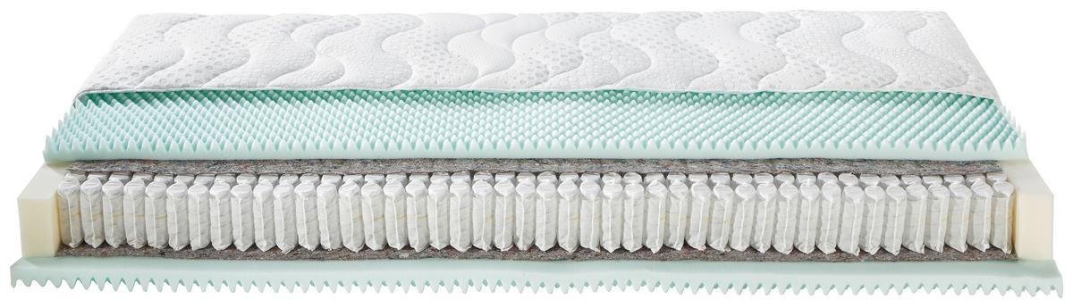 Taschenfederkernmatratze Trevi H3 ca. 200x200cm - Weiß, Textil (200/200cm) - Premium Living