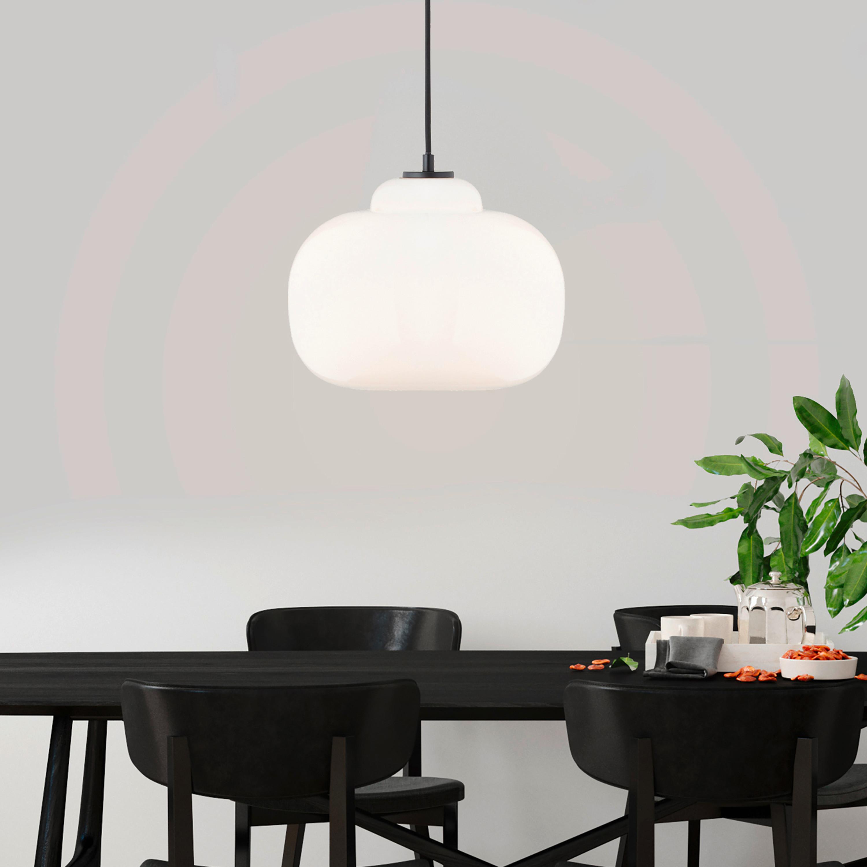 Pendelleuchte Blop Weiß max. 60 Watt - Weiß, Design, Glas/Metall (30/128,5cm) - Brilliant