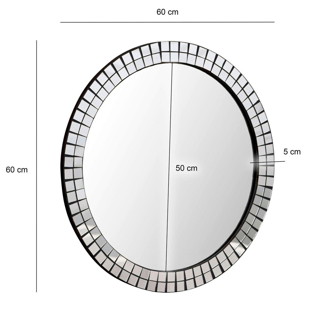 Wandspiegel Wl7.473 - Schwarz, Design, Glas/Holzwerkstoff (60/60/3cm) - Livetastic