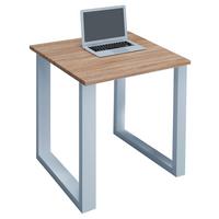 Pisalna Miza Lona, Hrast, 80x50cm - bela/hrast sonoma, Moderno, kovina/leseni material (80/50/76cm) - MID.YOU