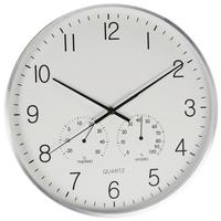 Wanduhr Alluminium Silberfarben Ø ca. 38cm - Silberfarben, Basics, Metall (38/4,2cm) - Mömax