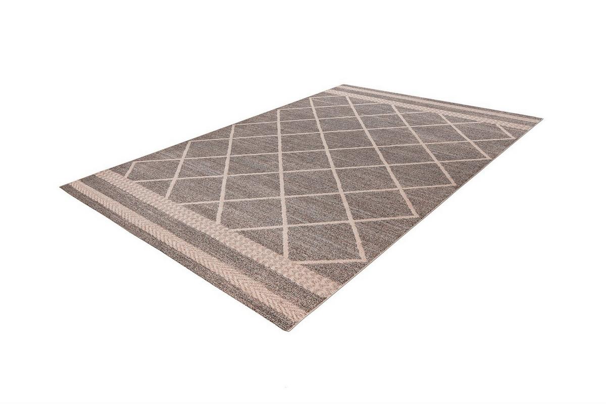 TEPPICH RHOMBUS 225 BRAUN / BEIGE - Beige/Braun, Konventionell, Textil (120/170cm) - Kayoom