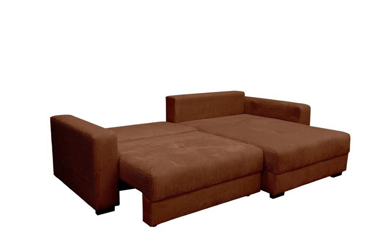 Kutna Garnitura Xela - crna/karamela, Moderno, tekstil (265/170cm) - Modern Living