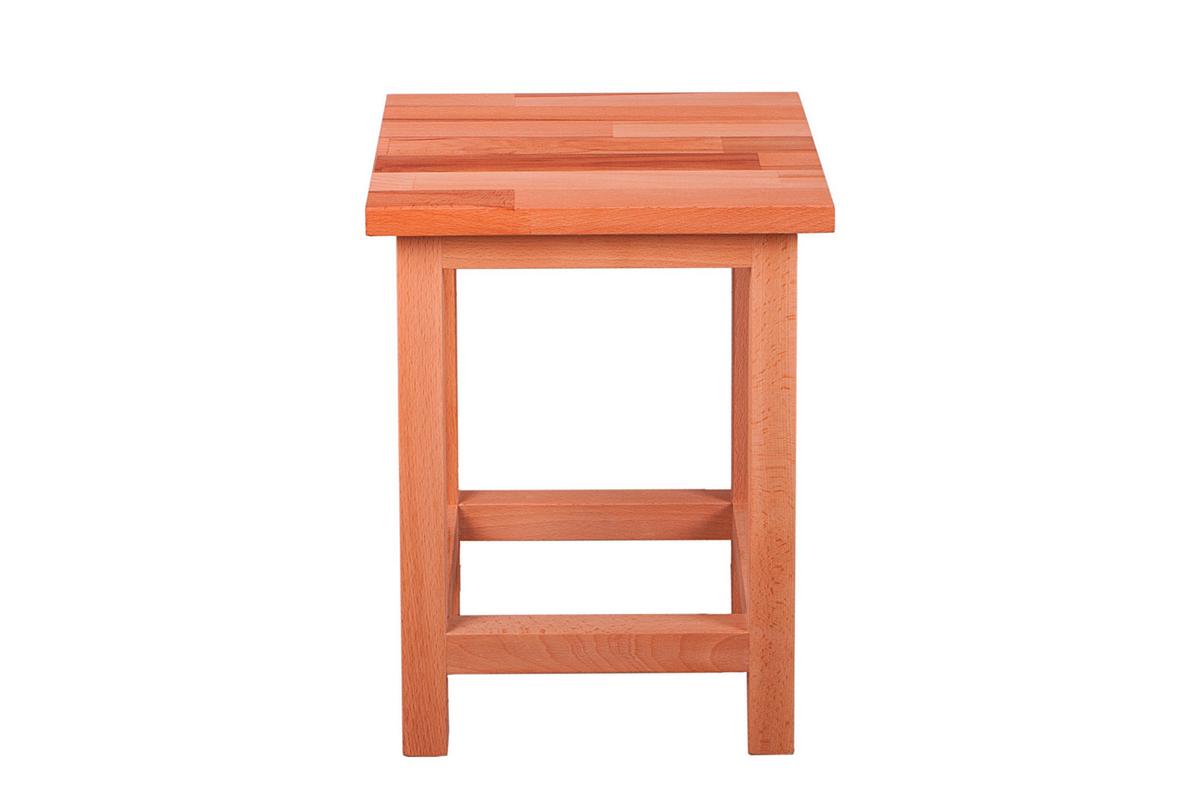 Hocker Marco ca. 30x30x40 cm Holz geölt - Kernbuche, Basics, Holz (30/40/30cm) - Gardenson