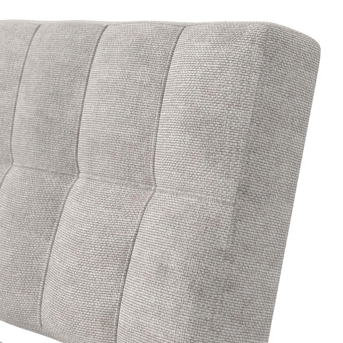 Ülőpad Nova - világosszürke, Modern, textil/fa (140/97/64cm) - Bessagi Home
