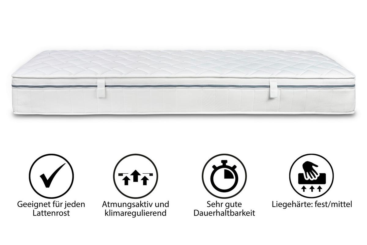 Kaltschaummatratze Air Deluxe 3D ca. 100x200 cm - Weiß, Basics, Textil (100/200cm) - MID.YOU