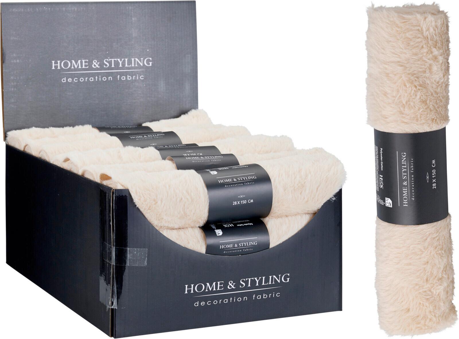 Dekoranyag Faux Fur - bézs, textil (150cm)