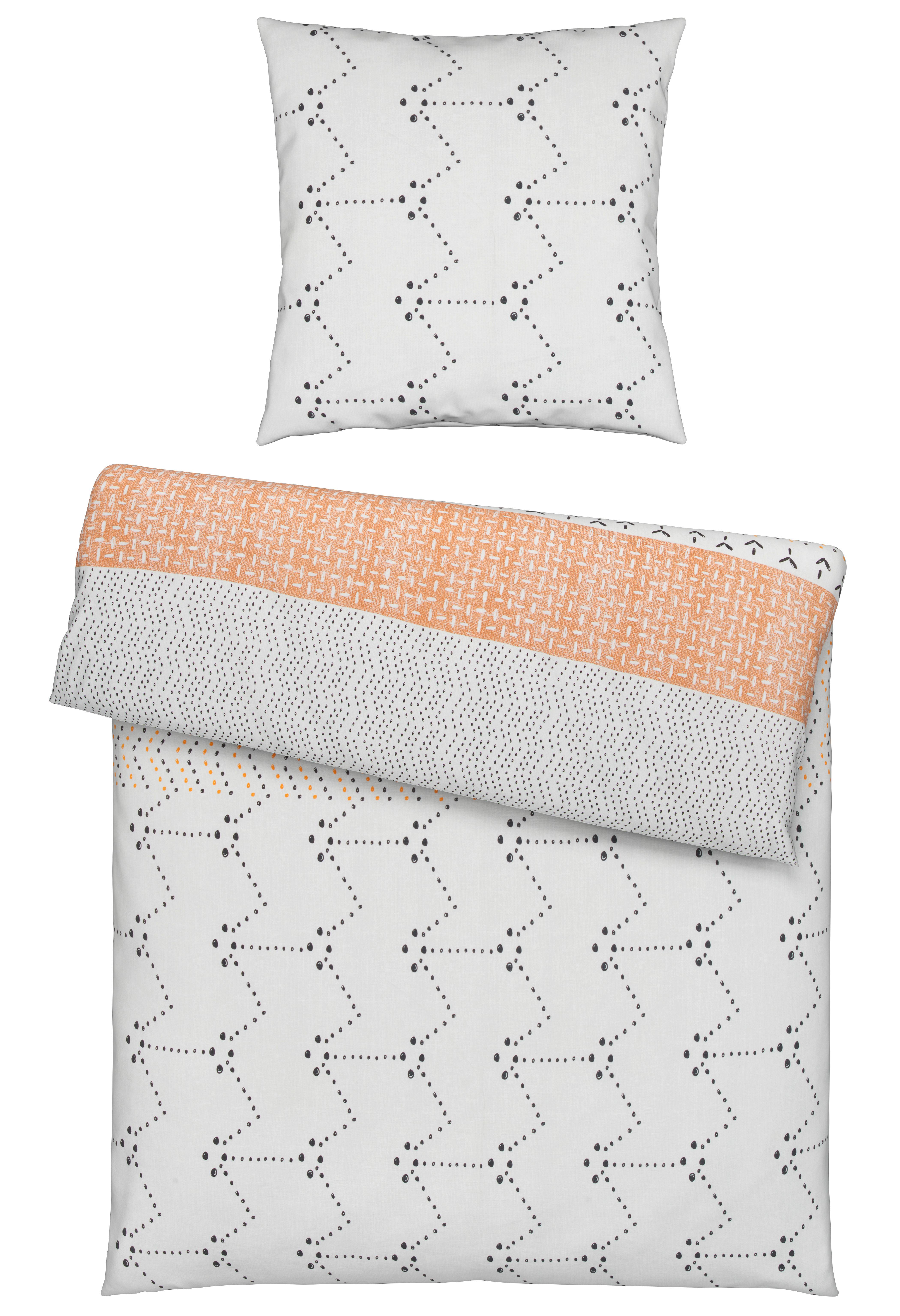 Bettwäsche Samuel Hellgrau/ Beige/Cappuccini 135x200cm - Beige/Hellgrau, MODERN, Textil (135/200cm) - Modern Living