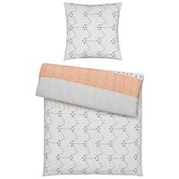 Bettwäsche Samuel Hellgrau/ Beige/Cappuccini 135x200cm - Beige/Hellgrau, MODERN, Textil (135/200cm) - Modern Living