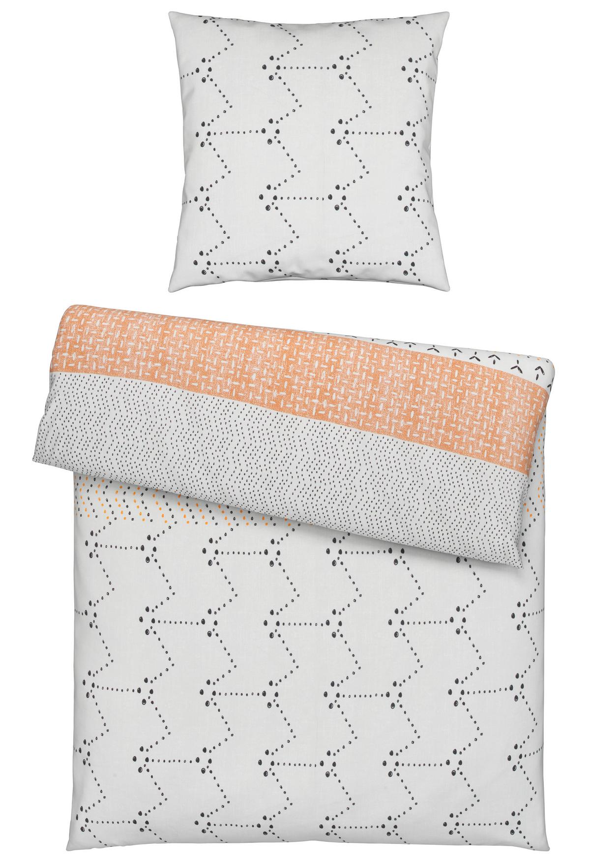 Bettwäsche Samuel Hellgrau/ Beige/Cappuccini 135x200cm - Beige/Hellgrau, MODERN, Textil (135/200cm) - Modern Living